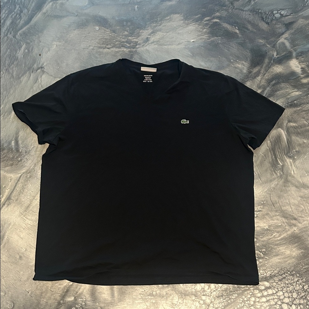 Lacoste Womens V Neck  Tee